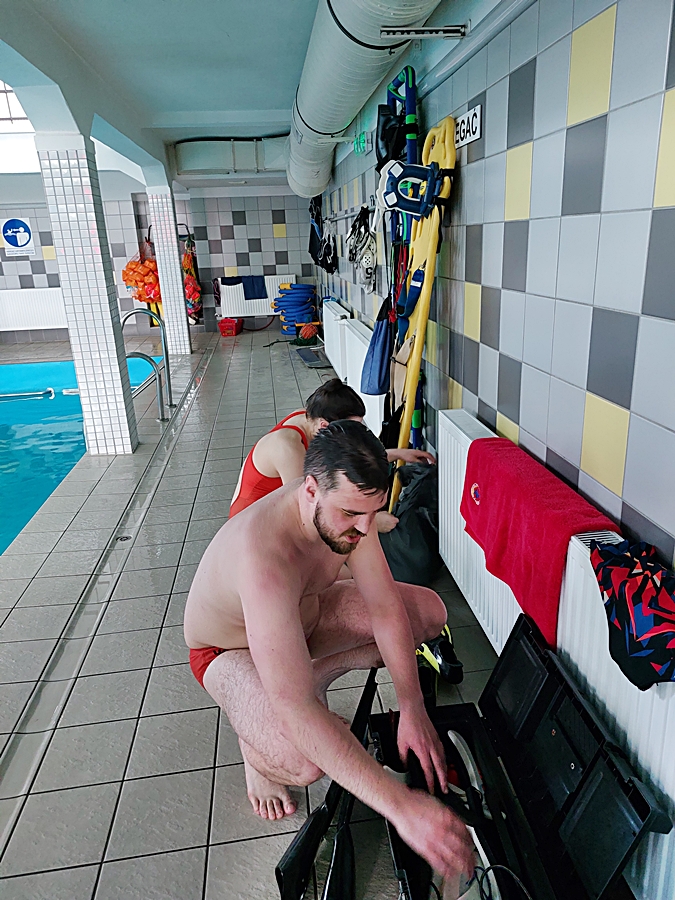 Hokej pod wodą Walenie Siemianowice Śląskie Trening 13 IV 2024